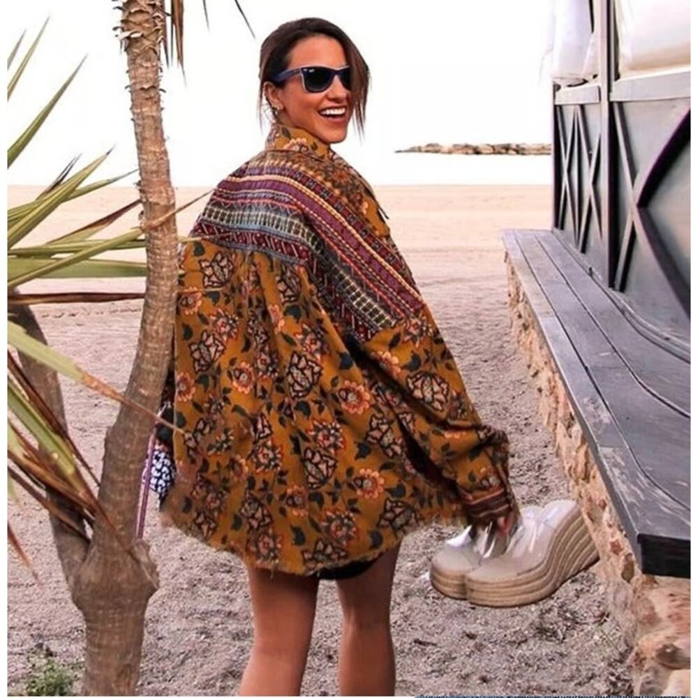 Zara Western Boho Floral Jacket NWT - Picture 11 of 16